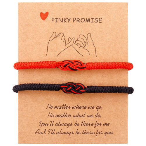 Unity Knot Bracelet Braided Adjustable Couple Gift Red