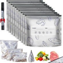 Reusable Aluminum Foil Bags (10/30 pcs), Heavy-Duty, Rip-Proof, Double Zipper Lock, Stand-Up Base, Food Storage – Compatible with All Food Types