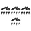 20Pcs Durable Black Plug Caps Boot Covers for Use 5