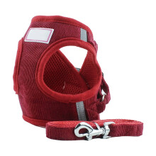 Dog Harness and Leash Set No Pull Adjustable Reflective Soft Mesh Vest Step In Harness for Small Dogs Puppies Cats Yorkie Chihuahua Pet Walking Gear