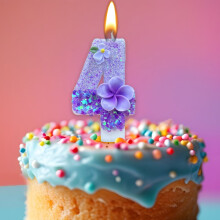 Roman Numeral Candles Birthday Party Candles Multicolor Wax Decorative Cake Candles for Celebrations and Special Events