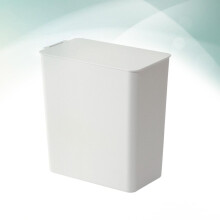 Small Trash Container for Desk Storage Bucket White 8.7*6.1in 1Pack