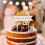 10Pcs Birthday Cake Paper Flags Golden Wreath Party Decor 4