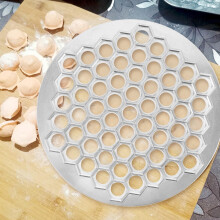 Russian Maker Dumpling Mold in Aluminum Alloy for Homemade Ravioli and Wontons Silver Color
