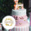10Pcs Birthday Cake Paper Flags Golden Wreath Party Decor 6