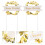 10Pcs Birthday Cake Paper Flags Golden Wreath Party Decor 10