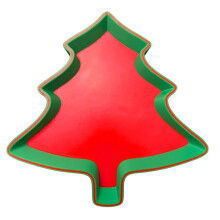 AuroraX Dessert Plates,Christmas Tree Themed Plastic Party Plates Christmas Plates,Dinnerware Eco-Friendly Christmas Party Favors