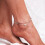 Sterling Silver Opal Butterfly Anklet, 10.7 in Cable Chain 4