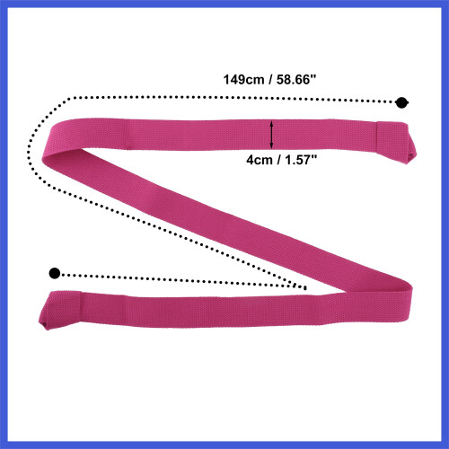 Ανθεκτικοί ιμάντες γιόγκα για τέντωμα 58,66"x1,57" ροζ κόκκινο 1 τεμάχιο 2