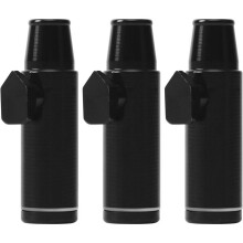 Lot de 3 mini poivrières, distributeur d'épices et d'édulcorants en métal de qualité supérieure, rangement de voyage portable (aluminium