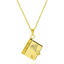 To My Granddaughter Book Necklace, Personalized,Gold and Silver Locket Pendant for Graduation Birthday Gifts for Granddaughters