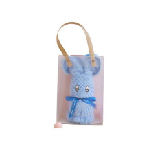 Cute Bunny Hand Towels Set with PVC Bag 2-Pack