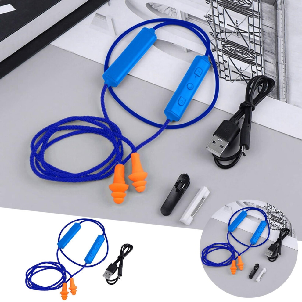 Bluetooth Earplugs For Work Â Noise Suppression & Hearing Protection, Compatible With Construction Sites & Noisy Places (Blue, 1Pc, 39.3") 9422877496815