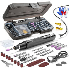 Mini Electric Rotary Tool Set with Led Light & Digital Display, 6-Speed 16,000 RPM Cordless Engraving Pen, Engraving Pen for Metal, Wood, Glass