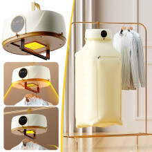 Portable EU Standard Dryer & Wireless Vertical Steam Iron with Remote, Compatible with Apartments/Travel/Small Spaces