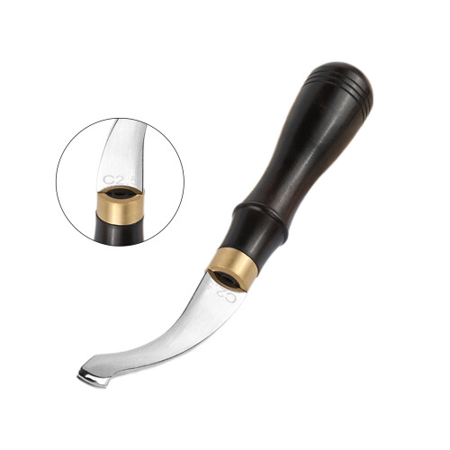 Leather Edger Creaser with Wooden Handle
