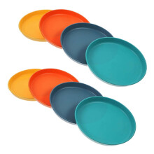 Durable PP Cat Food Bowls for Kittens and Small Pets Whisker Stress Free Shallow Design 8 Pieces