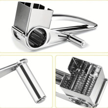Stainless Steel Rotary Cheese Grater for Parmesan, Mozzarella, Veggies – Ergonomic, Easy-Clean, Multi-Purpose – Compatible with Home & Restaurant