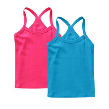 2 Pack Girls Tank Dancewear Racerback Sleeveless Undershirts Camisole Spaghetti Strap Tanks Tops