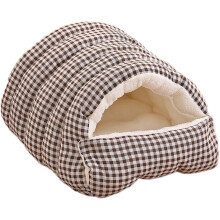 Pet Nest Bed for Small Dogs and Cats Warm Soft Kennel Green