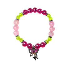 Colorful Crystal Bead Bracelet Beaded Wristband Butterfly Pendant Handchain Accessory for Parties and Everyday Wear