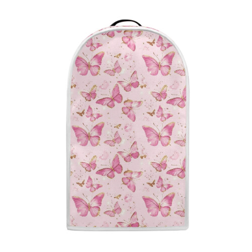 Multifunctional Protective Case Handle Polyester for Home Kitchen Indoor, Pink Butterflies