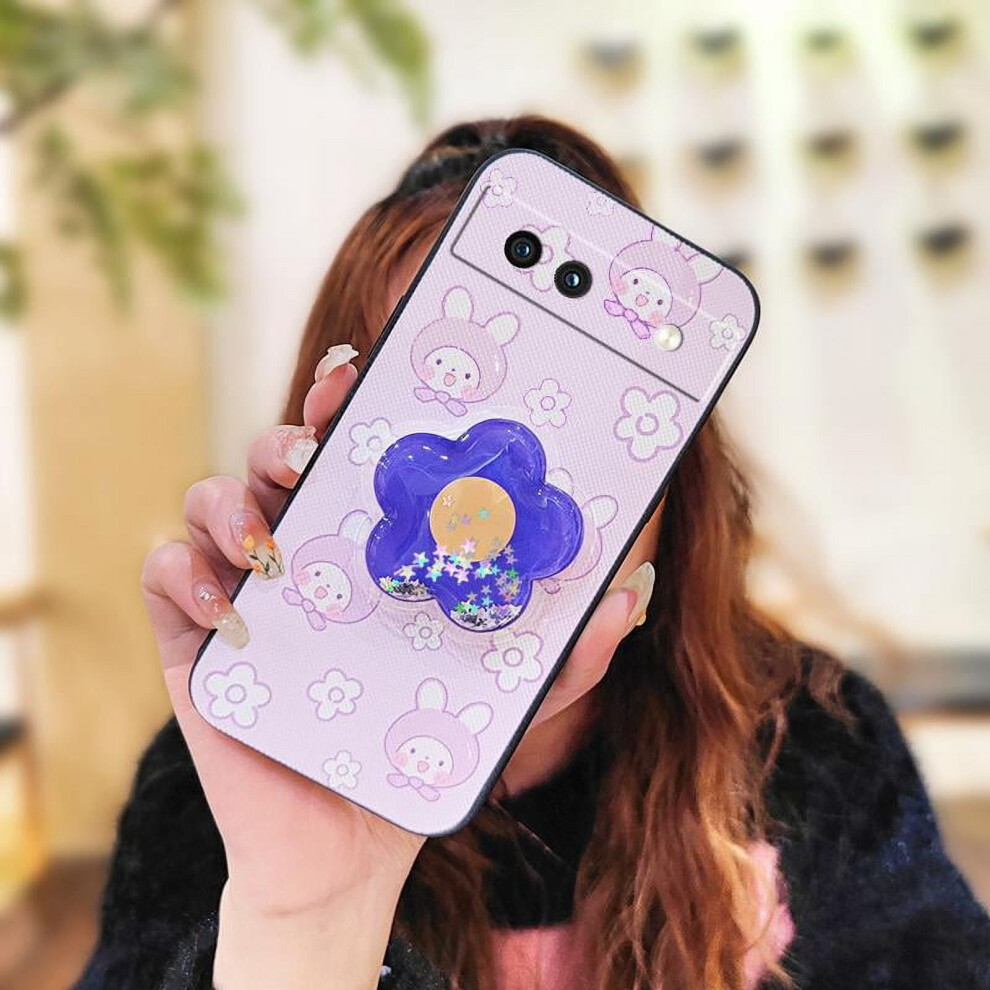 Google Pixel 8A Phone Case Â Protective Anti-Dust Kickstand, Quicksand Waterproof Tpu Cover With Glitter & Cartoon Design 9558633095487
