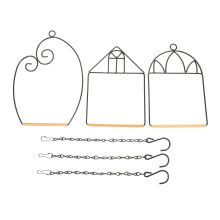3 Sets Hummingbird Swings and Perches Wrought Iron Stand Play Toy Baby
