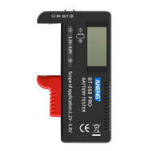 Digital LCD Battery Tester Made of ABS for Testing 1.5V, 9V and Lithium Batteries with Easy-to-Read Display