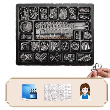 Brain Teaser Puzzles, Metal Wire Puzzles Set, IQ Challenge Puzzle Games