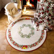 Jupe de sapin de Noël en velours de 61 cm (24 pouces), motif vintage à paillettes, idéale pour les décorations de Noël. Jupe rouge douce pour la