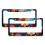 Abstract Art Flower License Plate Frames Natural Aluminum 1