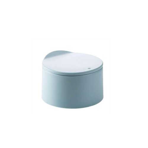 Simple Small Trash can Plastic Press Trash can with lid Trash can Desktop Small Trash can for Home use Practical (Blue)