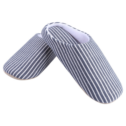 2Pcs Blue Cotton Keep Warm Slippers Fluffy Soft Breathable Home Shoes 1