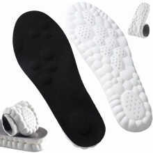 Insoles for Men Women, Upgraded 4D Memory Foam Cloud Insoles with Arch Support for All-Day Cushioned Comfort, Fits All Shoes