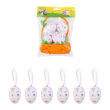 6Pcs Easter Decorations Eggs Hanging Ornaments Colorful eggs for Egg Game for Easter Basket Tree Decor Party Favors Supplies Home Decor Easter Gift