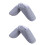 2Pcs Blue Cotton Keep Warm Slippers Fluffy Soft Breathable Home Shoes 5