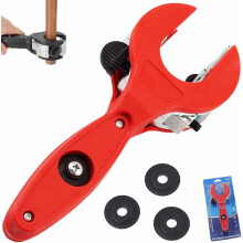 Ratcheting Tubing Cutter for Tight Spaces, 5/16"–1 1/8", 2-in-1 with Deburring Tool