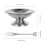 4Sets Silver Stainless Steel Footed Ice Cream Cups for Home Dining 3