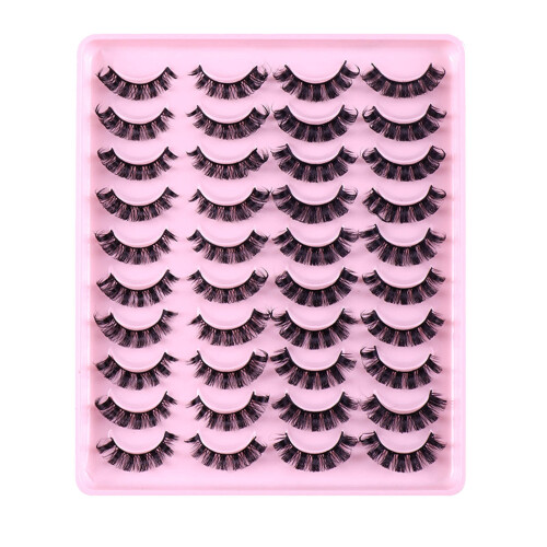 Φυσικές ψεύτικες βλεφαρίδες Cat Eye Wispy 13/14/15mm, 3D βλεφαρίδες όγκου, μαλακή ταινία,