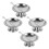 4Sets Silver Stainless Steel Footed Ice Cream Cups for Home Dining 10