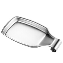 Soporte para cucharones de fondo cuadrado, soporte grande para cucharones espátula y cucharón, reposacucharas de acero inoxidable para encimera de