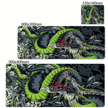 Játékos egérpad, nagy sárkányos gamer egérpad, számítógépes játékasztal, szőnyeg, asztali szőnyeg, XXL800x300mm, egérpad, gumi