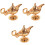 3Pcs Golden Retro Table Decoration PP Vintage Party Centerpiece 4