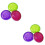 6Pcs Colorful Medicine Holder Case PP Storage Organizer 3 Compartments 6
