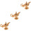 3Pcs Golden Retro Table Decoration PP Vintage Party Centerpiece 6