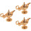3Pcs Golden Retro Table Decoration PP Vintage Party Centerpiece 7