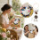 Floral Cat Embroidery Kit Beginner Set with Pattern Hoop 1