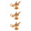 3Pcs Golden Retro Table Decoration PP Vintage Party Centerpiece 9