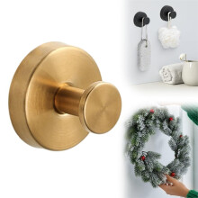 No Drill Suction Cup Hooks for Shower Hanging Towels & Wreaths on Glass
